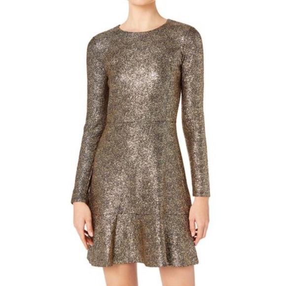 michael kors flounce dress